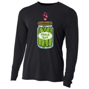 Pickle Slut For Dill And Pickle Lover Cooling Performance Long Sleeve Crew