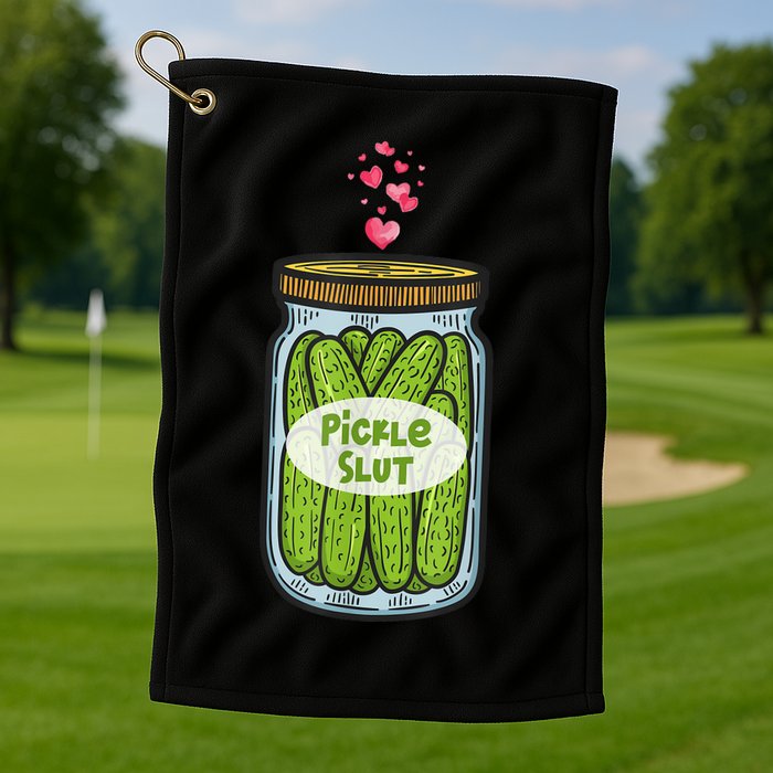 Pickle Slut For Dill And Pickle Lover Golf Towel