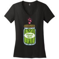 Pickle Slut For Dill And Pickle Lover Women's V-Neck T-Shirt