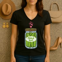 Pickle Slut For Dill And Pickle Lover Women's V-Neck T-Shirt