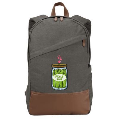 Pickle Slut For Dill And Pickle Lover Cotton Canvas Backpack