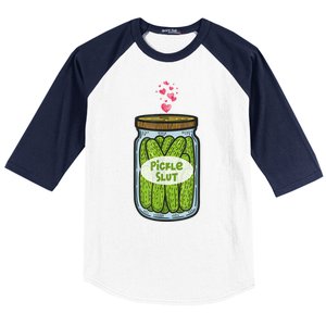 Pickle Slut For Dill And Pickle Lover Baseball Sleeve Shirt