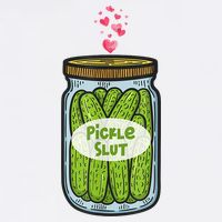 Pickle Slut For Dill And Pickle Lover Garment-Dyed Sweatshirt