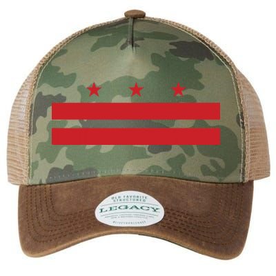 Patriotic State Flag Of Washington Dc Legacy Tie Dye Trucker Hat