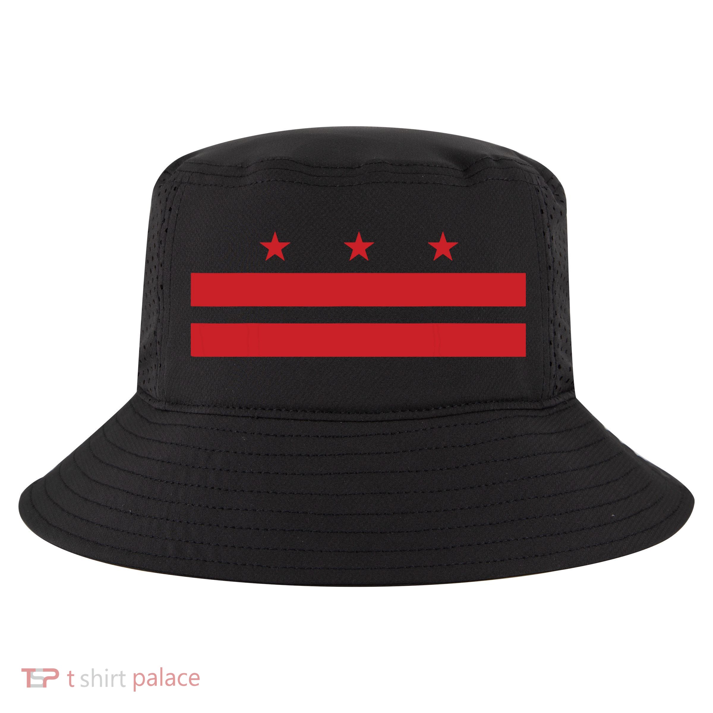 Patriotic State Flag Of Washington Dc Cool Comfort Performance Bucket Hat