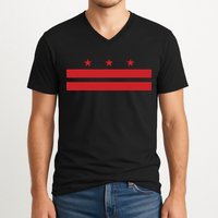 Patriotic State Flag Of Washington Dc V-Neck T-Shirt