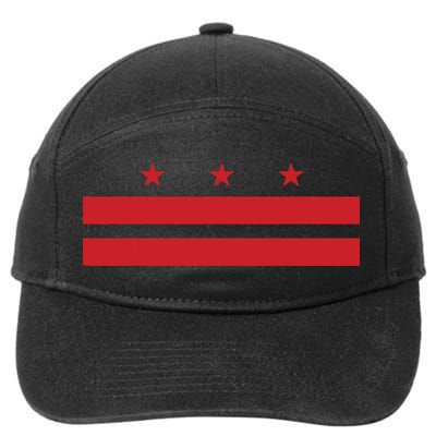 Patriotic State Flag Of Washington Dc 7-Panel Snapback Hat