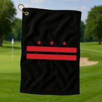 Patriotic State Flag Of Washington Dc Golf Towel