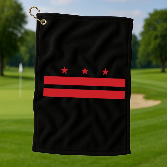Patriotic State Flag Of Washington Dc Golf Towel