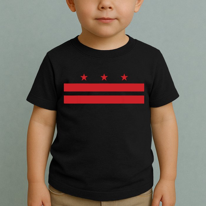 Patriotic State Flag Of Washington Dc Toddler T-Shirt
