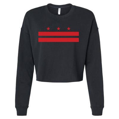 Patriotic State Flag Of Washington Dc Cropped Pullover Crew