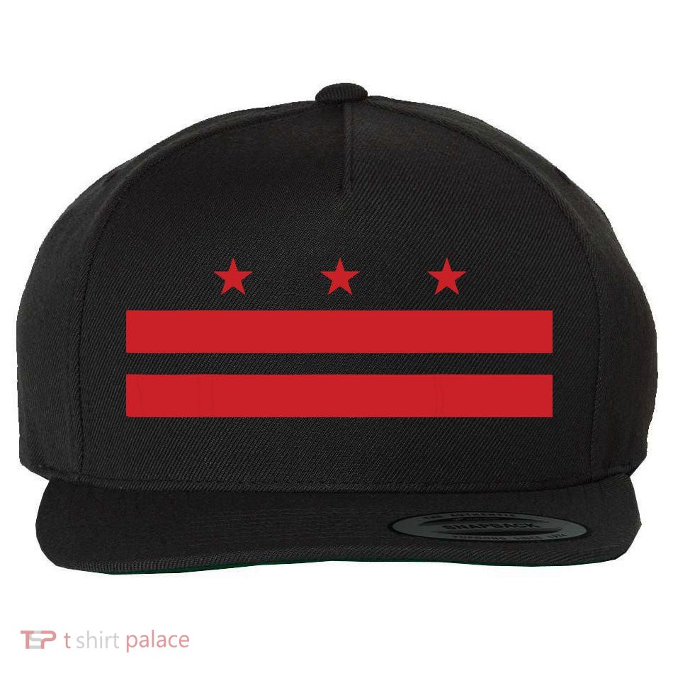 Patriotic State Flag Of Washington Dc Wool Snapback Cap