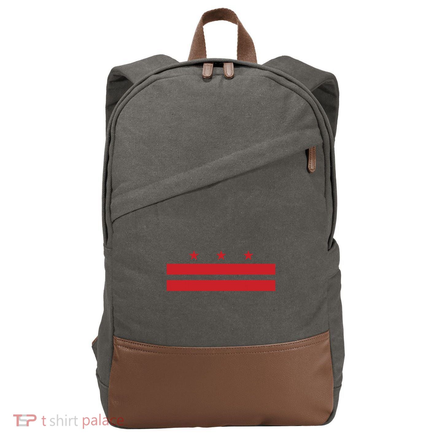 Patriotic State Flag Of Washington Dc Cotton Canvas Backpack