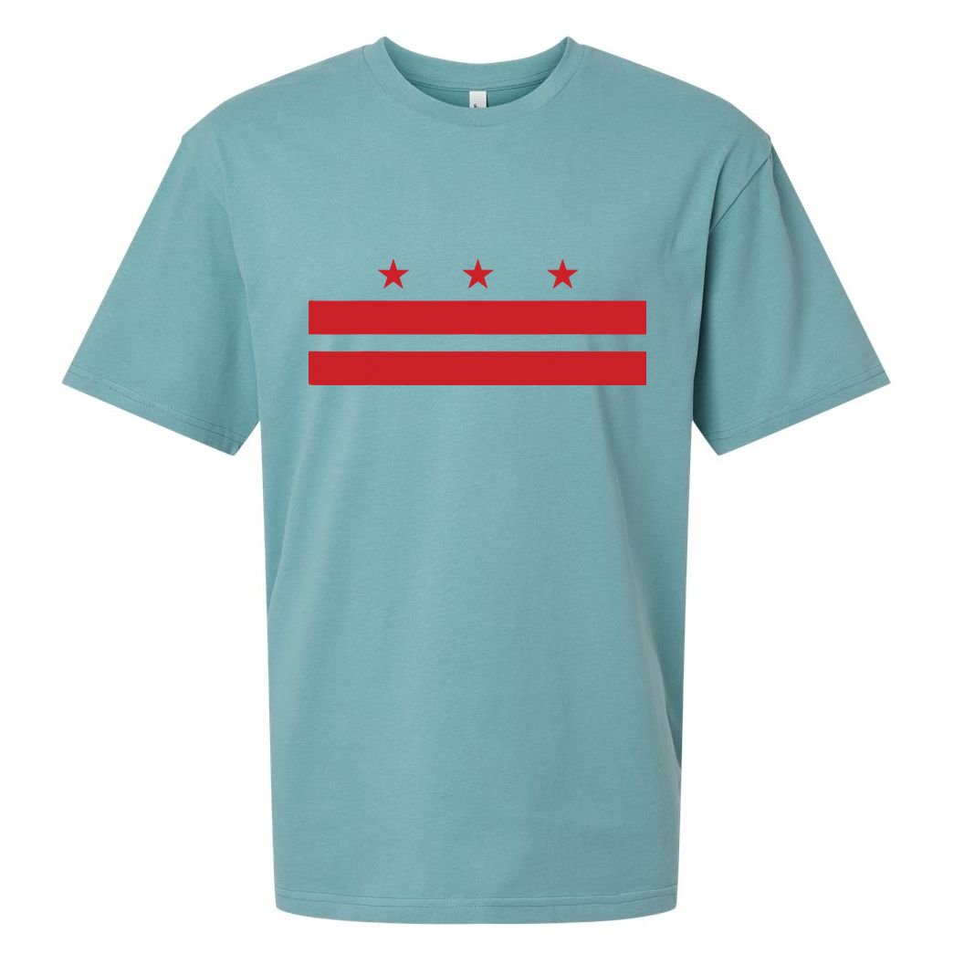 Patriotic State Flag Of Washington Dc Sueded Cloud Jersey T-Shirt