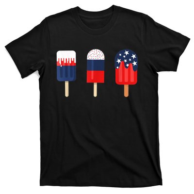 Patriotic Shirts For Women 4th Of July Shirts Women Popsicle T-Shirt