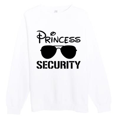 Princess Security Funny Birthday Halloween Party Design Premium Crewneck Sweatshirt