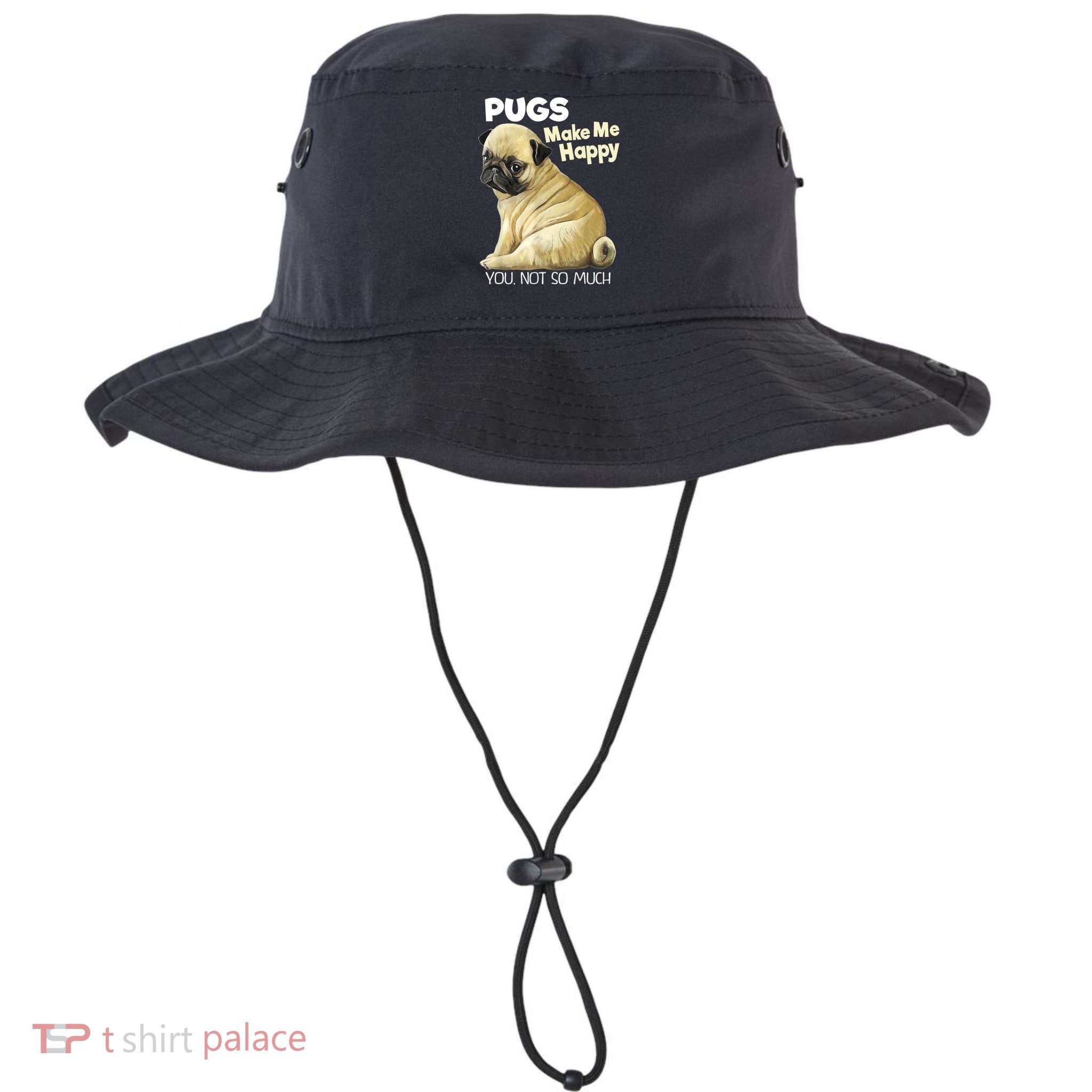 Pug Shirt Funny Tshirt Pugs Make Me Happy You Not So Much Bucket Hat