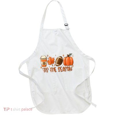 Pumpkin Spice Football Tis The Season Fall Thanksgiving Gift Apron