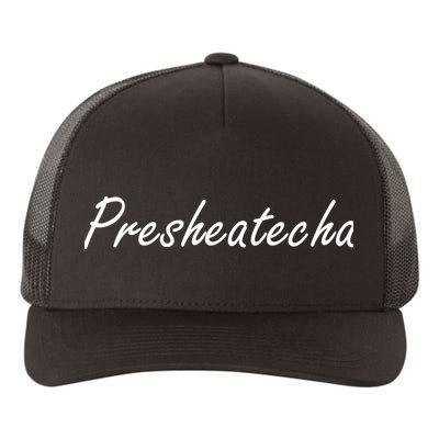 Presheatecha Script Funny Word Chicken Shack Yupoong Adult 5-Panel Trucker Hat