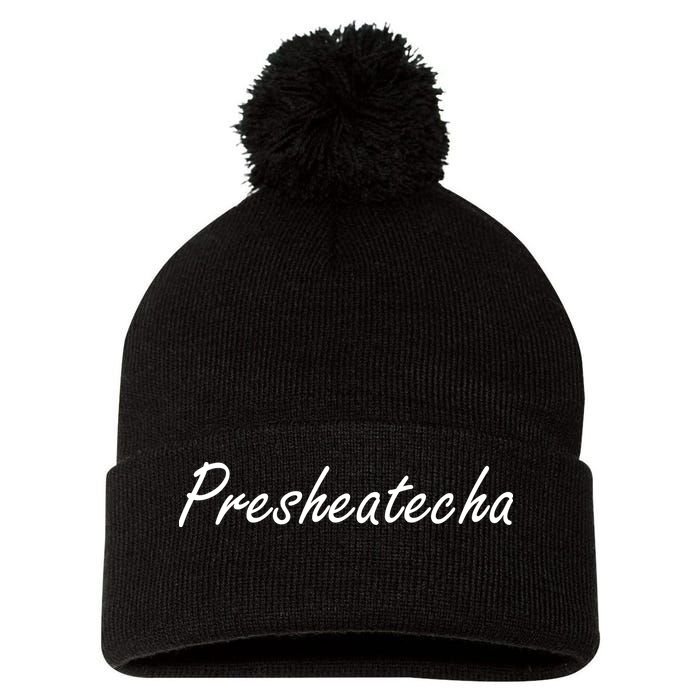 Presheatecha Script Funny Word Chicken Shack Pom Pom 12in Knit Beanie