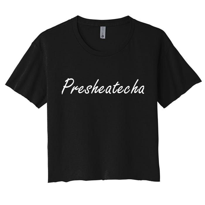 Presheatecha Script Funny Word Chicken Shack Crop Top