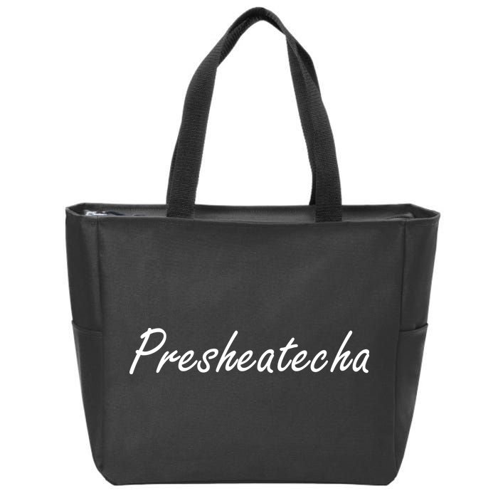 Presheatecha Script Funny Word Chicken Shack Zip Tote Bag