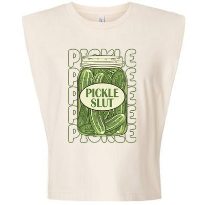 Pickle Slut Funny Pickle Lover Garment-Dyed Women's Muscle Tee
