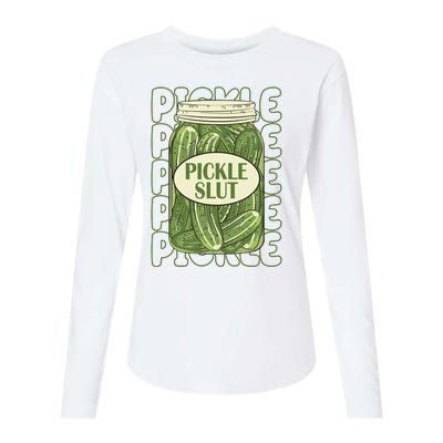 Pickle Slut Funny Pickle Lover Womens Cotton Relaxed Long Sleeve T-Shirt