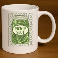 Pickle Slut Funny Pickle Lover 11oz C Handle Ceramic Mug