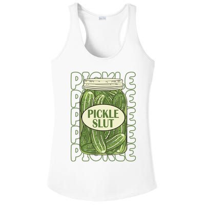 Pickle Slut Funny Pickle Lover Ladies PosiCharge Competitor Racerback Tank