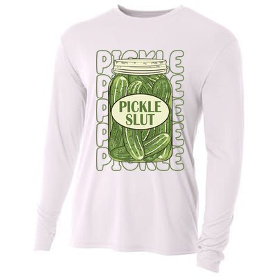 Pickle Slut Funny Pickle Lover Cooling Performance Long Sleeve Crew