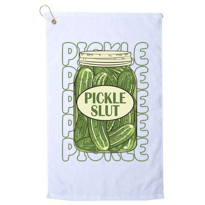Pickle Slut Funny Pickle Lover Golf Towel