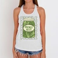 Pickle Slut Funny Pickle Lover Women's Knotted Racerback Tank