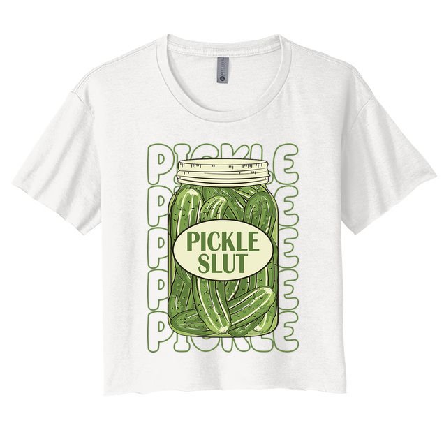 Pickle Slut Funny Pickle Lover Crop Top