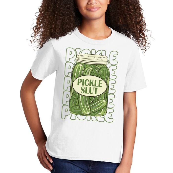 Pickle Slut Funny Pickle Lover Kids T-Shirt