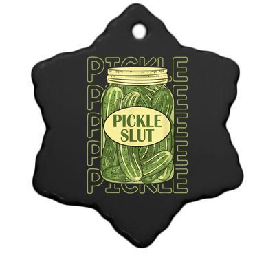 Pickle Slut Funny Canned Pickles Ceramic Star Ornament