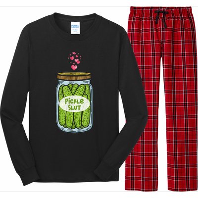 Pickle Slut Funny Canned Pickles Long Sleeve Pajama Set