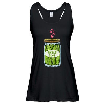 Pickle Slut Funny Canned Pickles Ladies Essential Flowy Tank