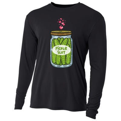 Pickle Slut Funny Canned Pickles Cooling Performance Long Sleeve Crew