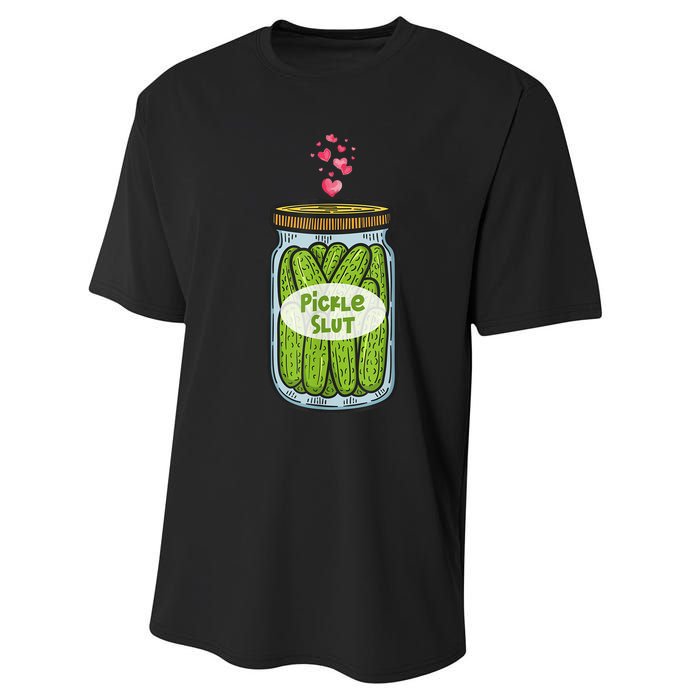 Pickle Slut Funny Canned Pickles Performance Sprint T-Shirt