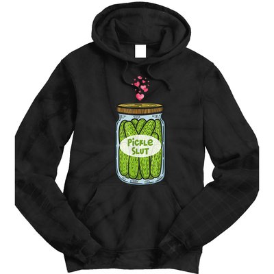 Pickle Slut Funny Canned Pickles Tie Dye Hoodie