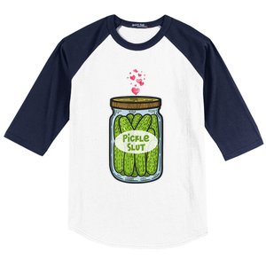 Pickle Slut Funny Canned Pickles Baseball Sleeve Shirt