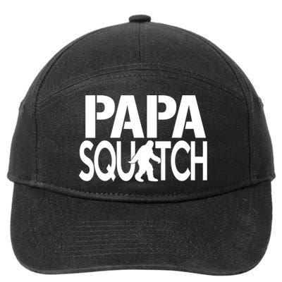 Papa Squatch For Dad Sasquatch Bigfoot Gift 7-Panel Snapback Hat