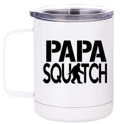 Papa Squatch For Dad Sasquatch Bigfoot Gift 12 oz Stainless Steel Tumbler Cup