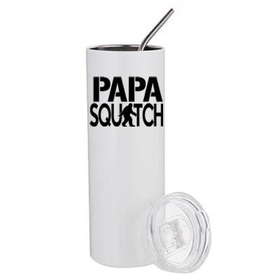 Papa Squatch For Dad Sasquatch Bigfoot Gift Stainless Steel Tumbler