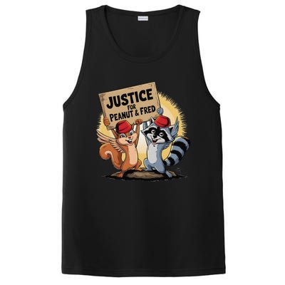 Peanut Squirrel & Fred Raccoo Justice For Peanut Wanted PosiCharge Competitor Tank