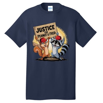 Peanut Squirrel & Fred Raccoo Justice For Peanut Wanted Tall T-Shirt