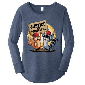 Peanut Squirrel & Fred Raccoo Justice For Peanut Wanted Women's Perfect Tri Tunic Long Sleeve Shirt