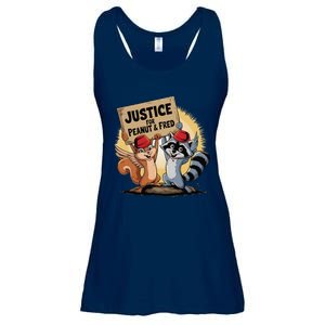 Peanut Squirrel & Fred Raccoo Justice For Peanut Wanted Ladies Essential Flowy Tank