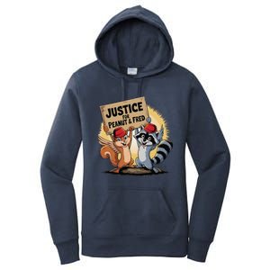 Peanut Squirrel & Fred Raccoo Justice For Peanut Wanted Women's Pullover Hoodie